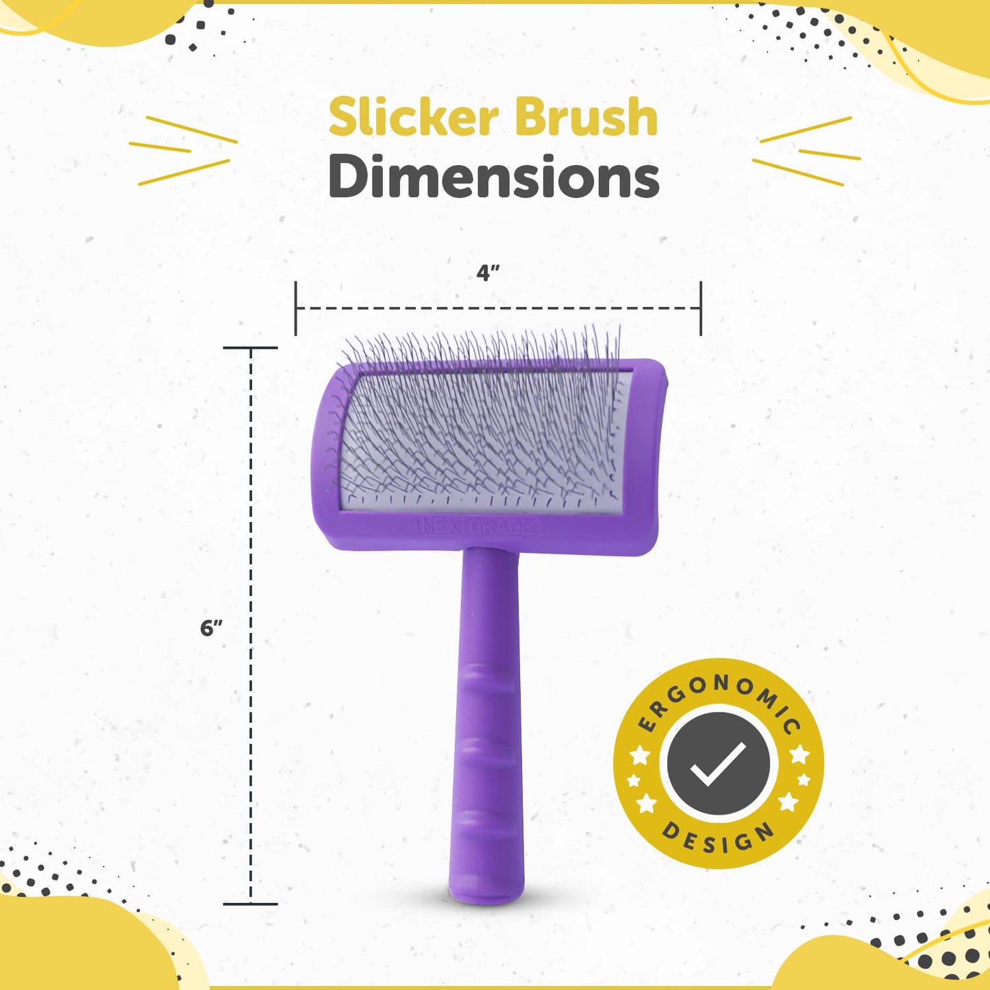 Exponential Pet Supplies - Pet Grooming Slicker Brush for Dogs