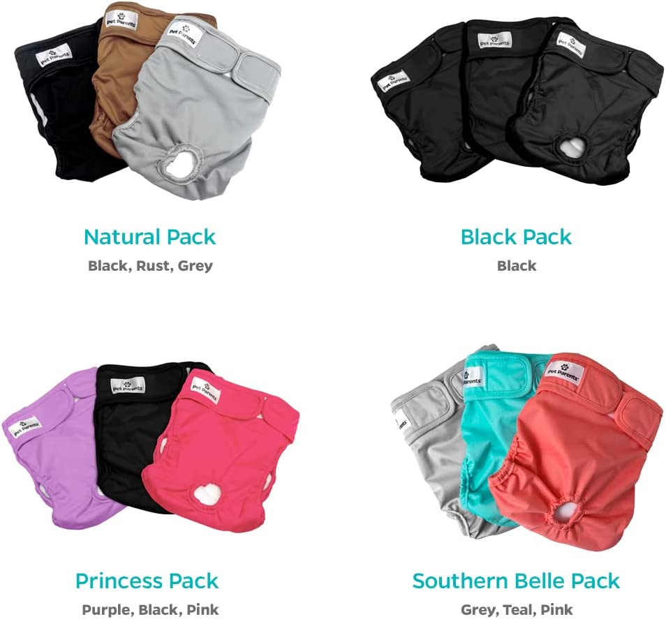 Exponential Pet Supplies - Pet Washable Dog Diapers (3pack) of Durable Doggie Diapers, Premium Female Dog Diapers