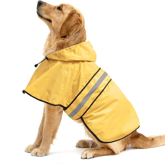 Exponential Pet Supplies - Adjustable Raincoat for Dogs, Lightweight Hooded Dog Raincoats Poncho Slicker, Waterproof Rain Jacket