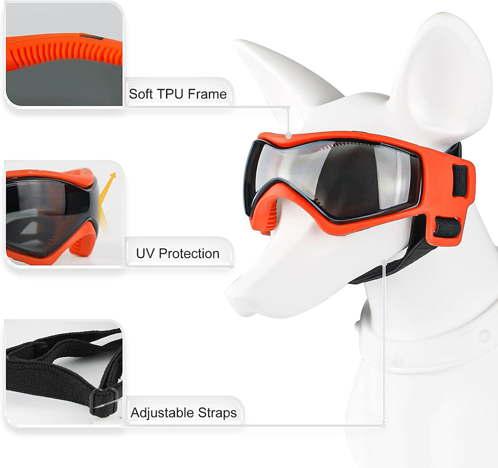Exponential Pet Supplies - Best Googles with UV Protection Puppy Goggles Windproof Anti fog Pet Sunglasses