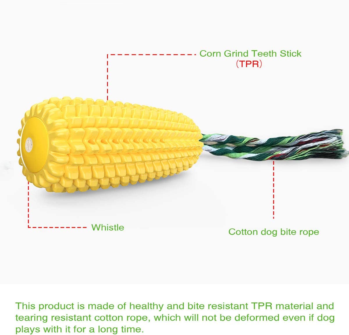 Exponential Pet Supplies - Teeth Interactive Corn Puppy Toothbrush Clean Toys, Dog Toys Aggressive Chewers For All Breed
