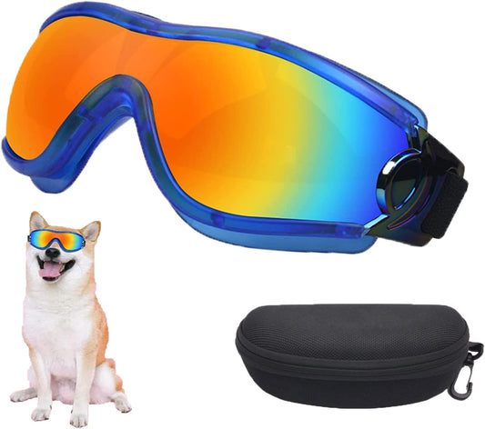 Exponential Pet Supplies - UV Protection Wind Protection Dust Protection Fog Protection Dog Glasses,Adjustable Strap Dog Goggles