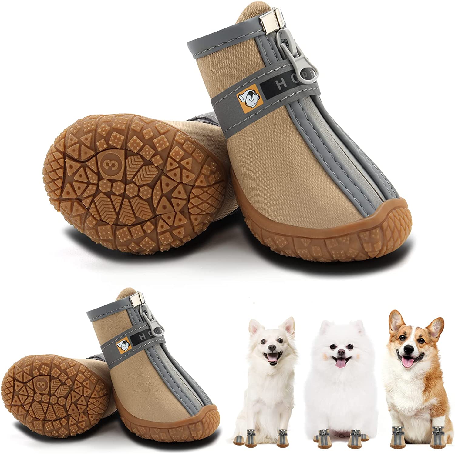 Exponential Pet Supplies - Breathable Dog Booties Paw Protector for Hot Pavement Winter Snow Hiking Booties