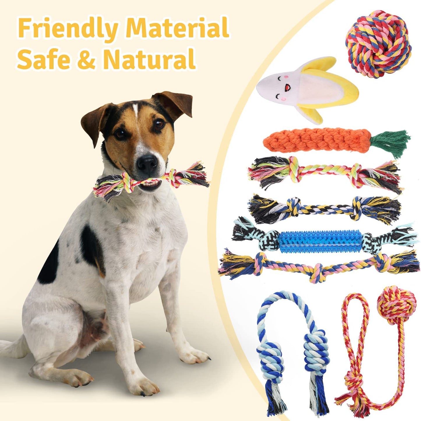 Exponential Pet Supplies - 20 Pack Puppies Teething Chew Toys for Boredom, Pet Dog Chew Toys with Rope Toys