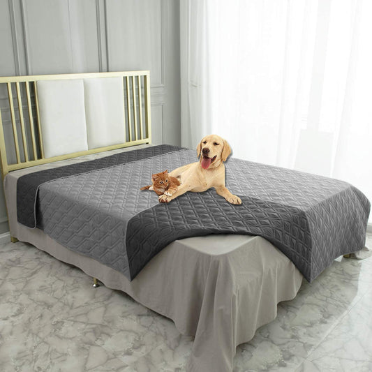 Exponential Pet Supplies - Waterproof Dog Bed Cover, Blanket for Furniture Bed Couch Sofa Reversible