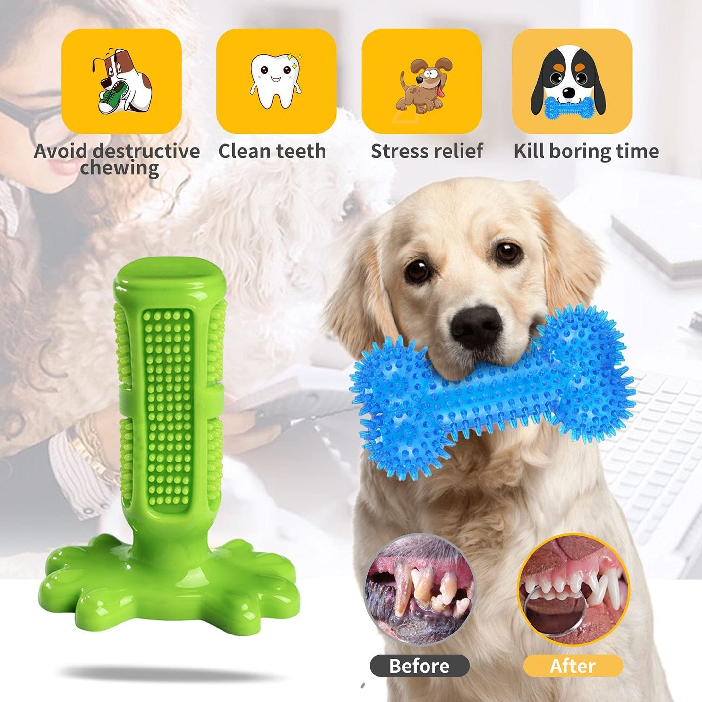 Exponential Pet Supplies - 20 Pack Puppies Teething Chew Toys for Boredom, Pet Dog Chew Toys with Rope Toys