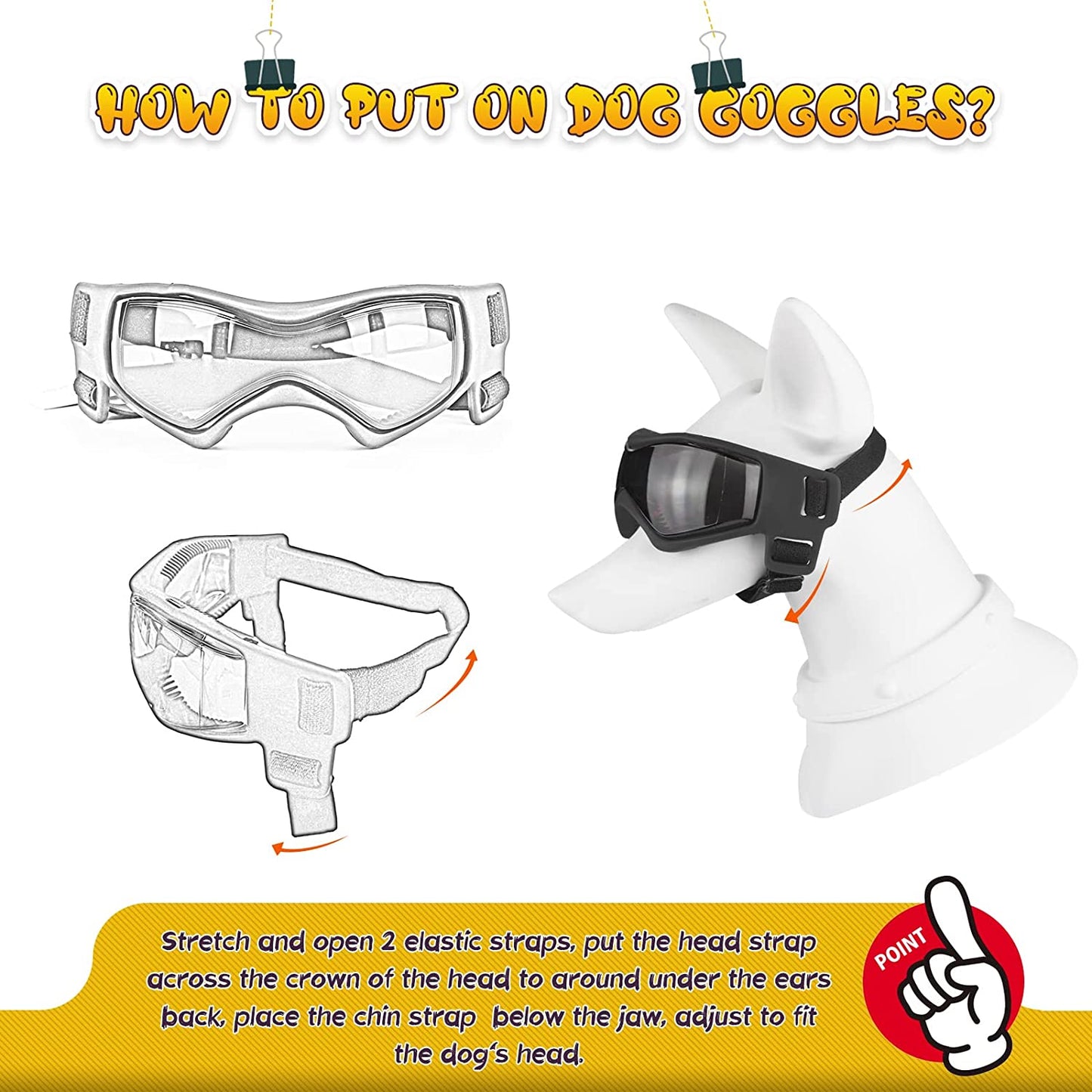 Exponential Pet Supplies - Best Googles with UV Protection Puppy Goggles Windproof Anti fog Pet Sunglasses