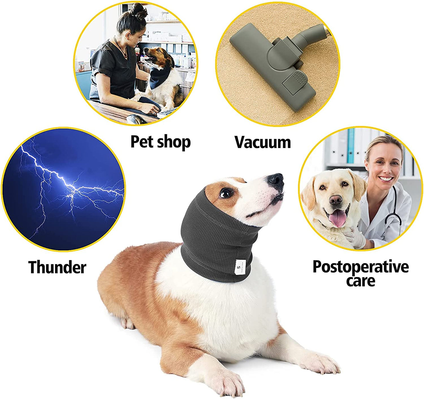 Exponential Pet Supplies - Keep Your Pet Calm with Quiet Ears for Dogs Hats Hoodies Dog's Ear Muffs Headband Noise Ear Protection