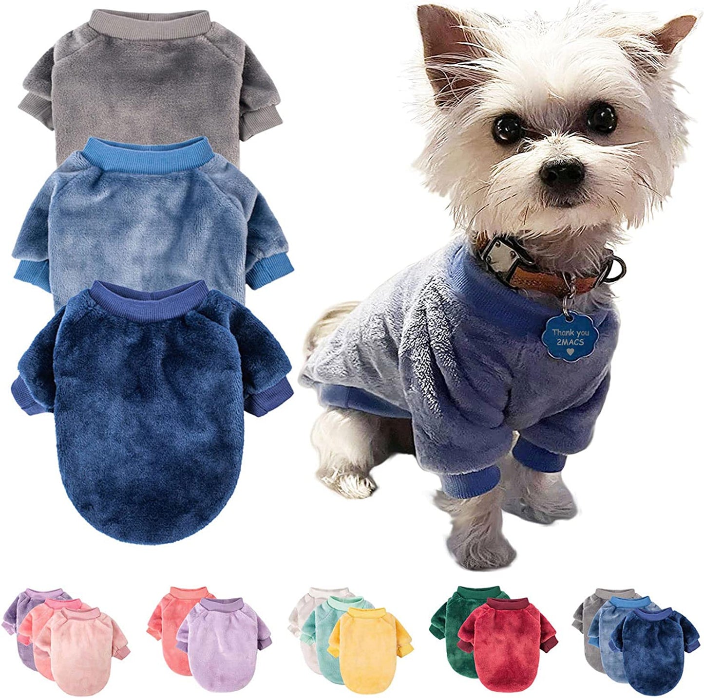 Exponential Pet Supplies - Puppy Dog Sweater, Pack of 2 or 3, Dog Coat/Jacket for Winter