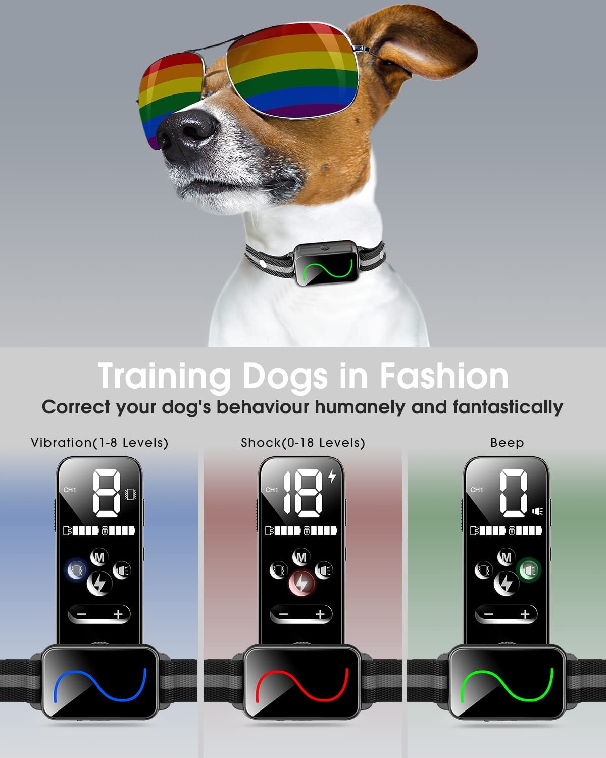 Exponential Pet Supplies - Dog Shock Collar Rechargeable Electric Shock Collar with Remote