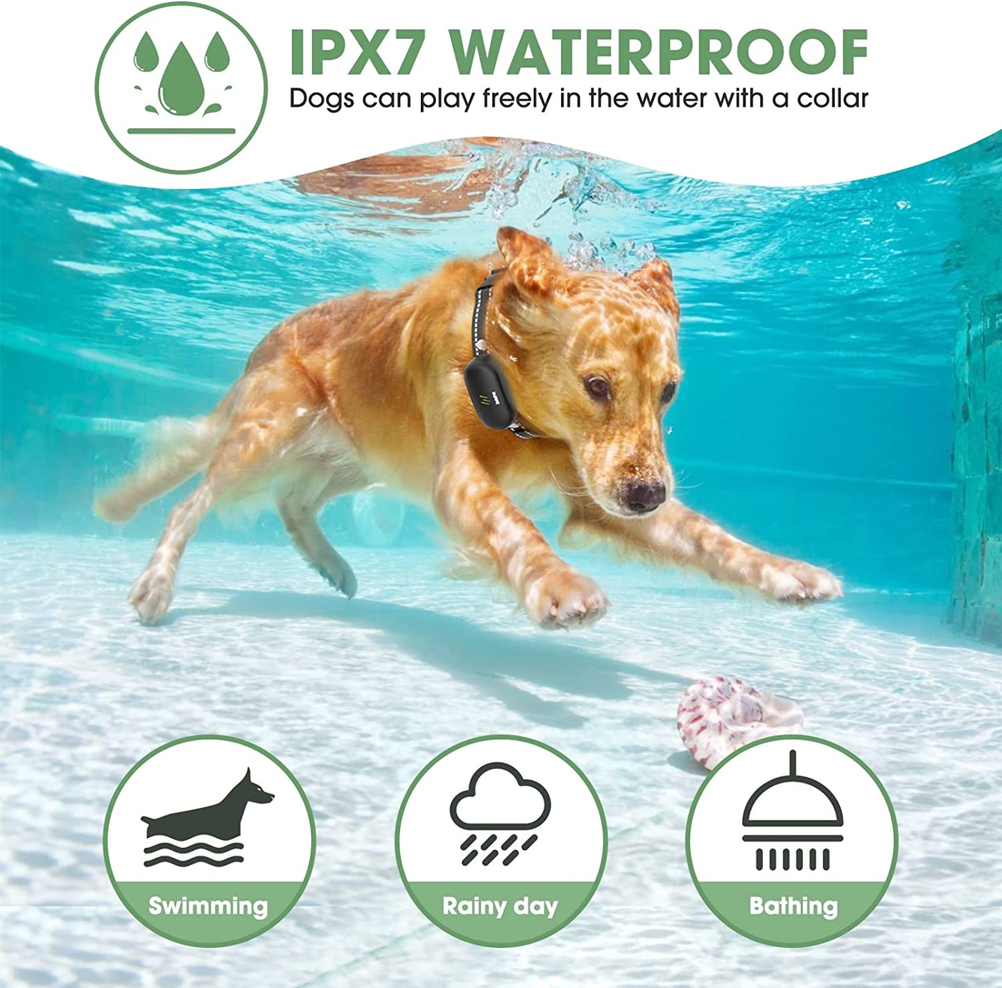 Exponential Pet Supplies - Electric Dog Training Collar with Remote 1600FT, Rechargeable E-Collar Waterproof Collars with 3 Training Modes