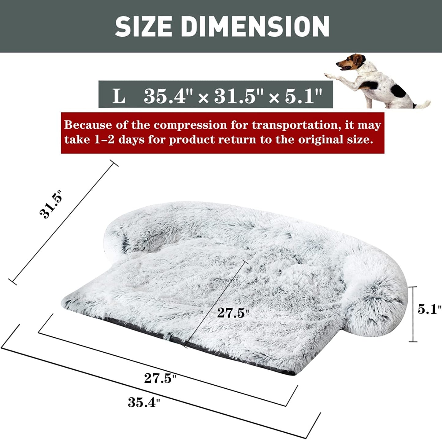 Exponential Pet Supplies - Sofa Style Luxurious Mat for Pets, Waterproof Lining and Nonskid Bottom Perfect on Dog Crate