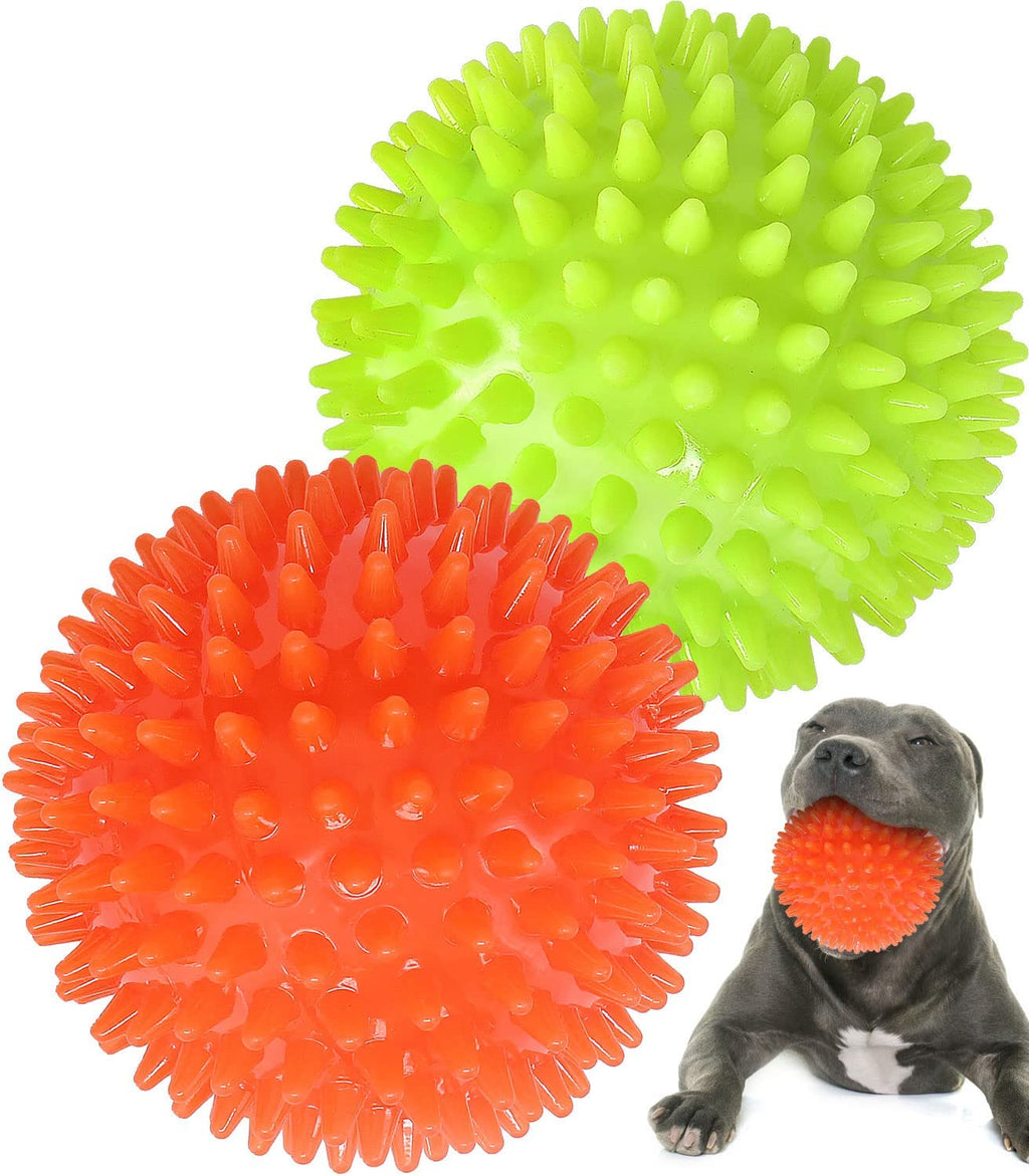 Exponential Pet Supplies - 4.5” Heavy Duty Squeaky Dog Balls for Aggressive Chewers Dog