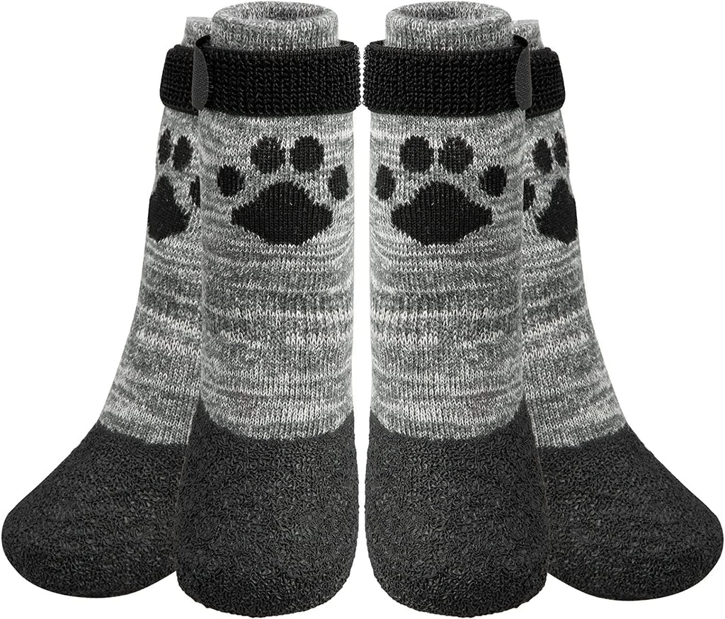 Exponential Pet Supplies - Anti Slip Dog Socks - Outdoor Dog Boots Waterproof Dog Shoes Paw Protector with Strap Traction