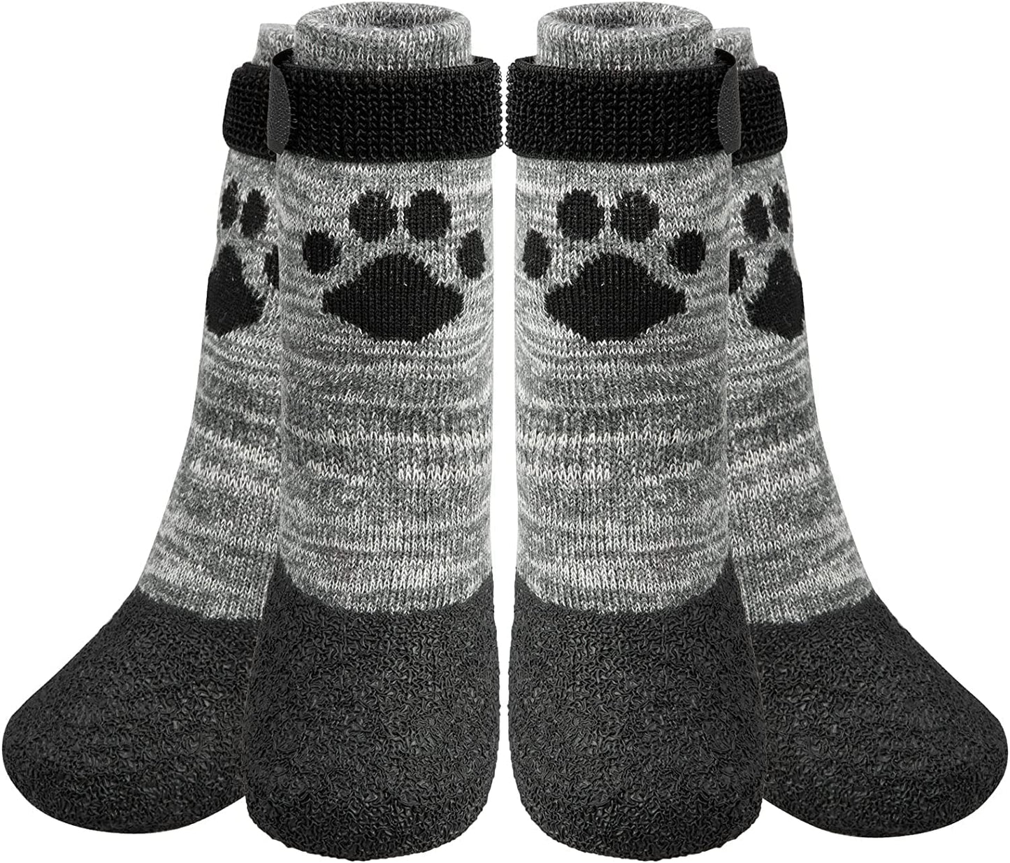 Exponential Pet Supplies - Anti Slip Dog Socks - Outdoor Dog Boots Waterproof Dog Shoes Paw Protector with Strap Traction