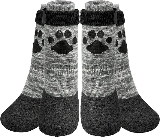 Exponential Pet Supplies - Anti Slip Dog Socks - Outdoor Dog Boots Waterproof Dog Shoes Paw Protector with Strap Traction