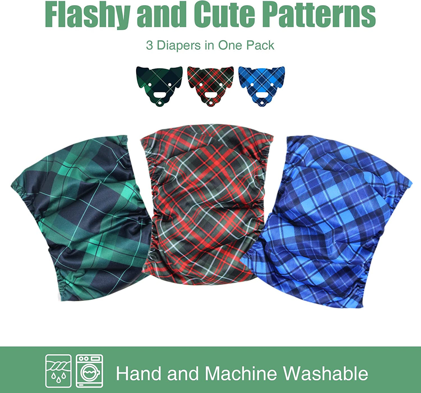 Exponential Pet Supplies - Christmas Washable Male Dog Belly Wrap