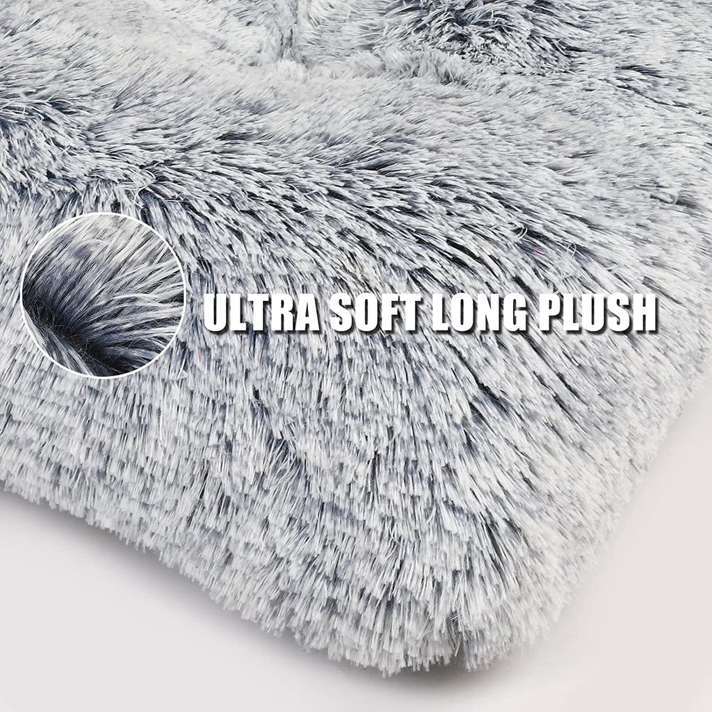 Exponential Pet Supplies - Anti Anxiety Washable Anti-Slip Dog Crate Bed for Large Medium Small Dogs