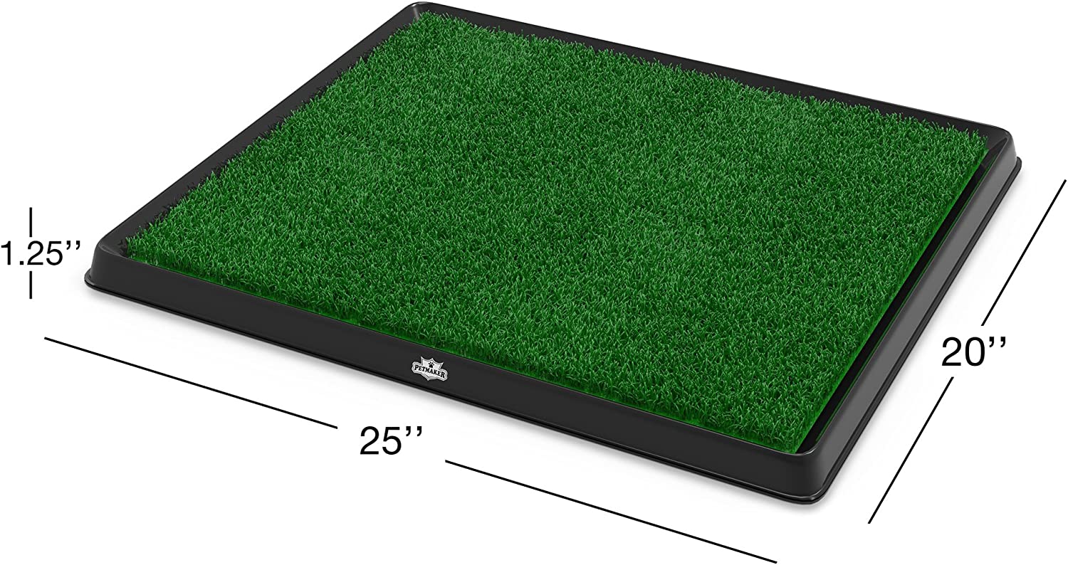 Exponential Pet Supplies - Artificial Grass Puppy Pad for Dogs Portable Training Pad with Tray