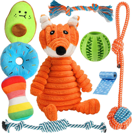 Exponential Pet Supplies - Luxury Puppy Toys for Teething Small Dogs, Puppy Chew Toys with Cute Squeaky Toys