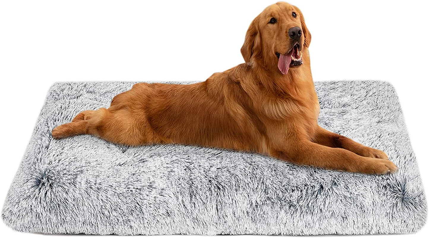 Exponential Pet Supplies - Anti Anxiety Washable Anti-Slip Dog Crate Bed for Large Medium Small Dogs
