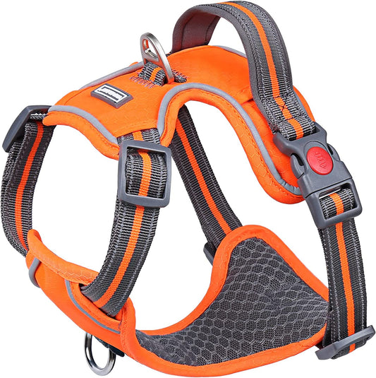 Exponential Pet Supplies - Pull Dog Harness, Soft Padded Easy Control Handle Dogs for Walking & Training, Escape Proof Reflective Pets Vest Harnesses with Front Hook