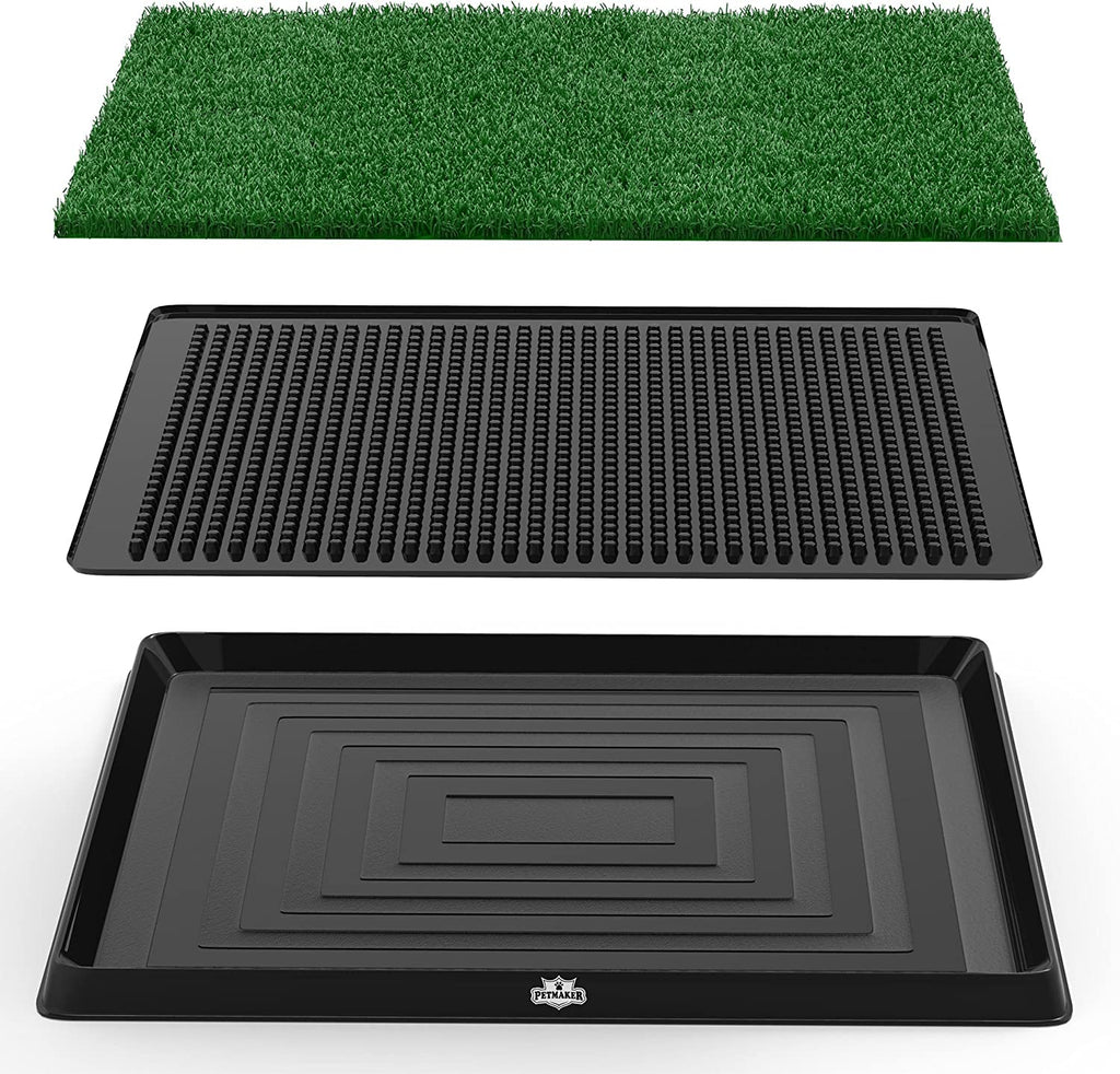 Exponential Pet Supplies - Artificial Grass Puppy Pad for Dogs Portable Training Pad with Tray