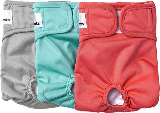 Exponential Pet Supplies - Pet Washable Dog Diapers (3pack) of Durable Doggie Diapers, Premium Female Dog Diapers